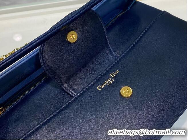 Fashion Grade DIOR MEDIUM DIORDOUBLE BAG Gradient Calfskin M8641U Indigo Blue