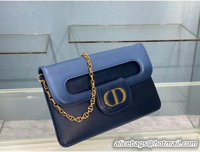 Fashion Grade DIOR MEDIUM DIORDOUBLE BAG Gradient Calfskin M8641U Indigo Blue