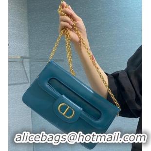 Good Taste DIOR MEDIUM DIORDOUBLE BAG Gradient Calfskin M8641U Deep Ocean Blue Smooth