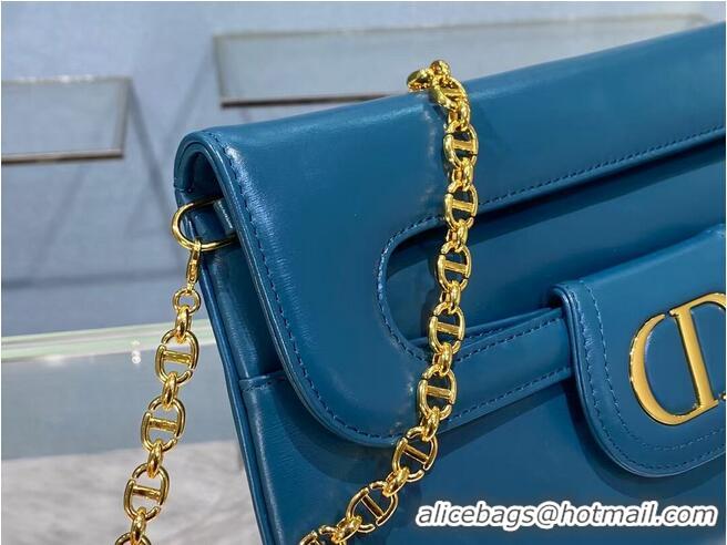 Good Taste DIOR MEDIUM DIORDOUBLE BAG Gradient Calfskin M8641U Deep Ocean Blue Smooth