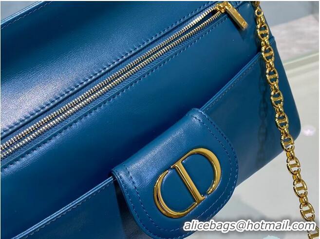 Good Taste DIOR MEDIUM DIORDOUBLE BAG Gradient Calfskin M8641U Deep Ocean Blue Smooth