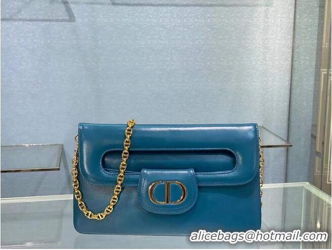 Good Taste DIOR MEDIUM DIORDOUBLE BAG Gradient Calfskin M8641U Deep Ocean Blue Smooth