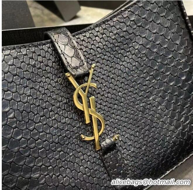 Promotional YSL TOP HANDLE BAG IN Snake skin LEATHER Y687228 black