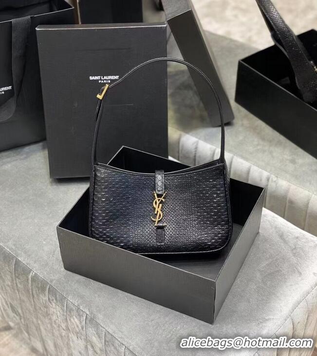 Promotional YSL TOP HANDLE BAG IN Snake skin LEATHER Y687228 black