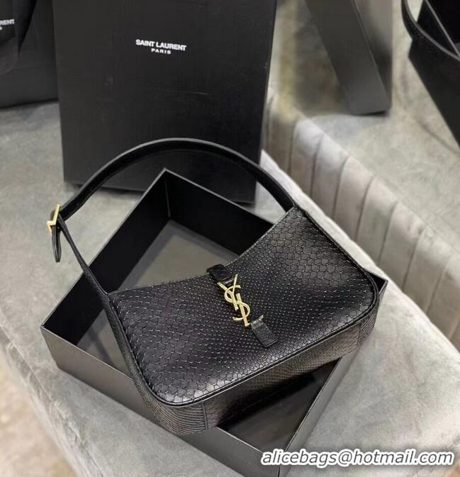 Promotional YSL TOP HANDLE BAG IN Snake skin LEATHER Y687228 black