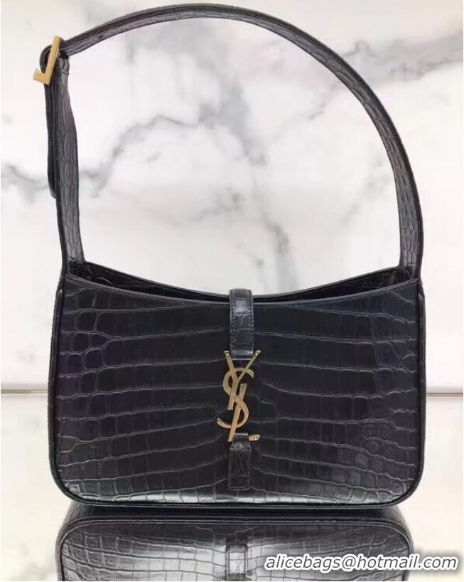 Promotional YSL TOP HANDLE BAG IN Snake skin LEATHER Y687228 black