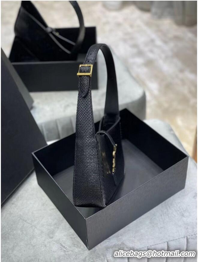 Promotional YSL TOP HANDLE BAG IN Snake skin LEATHER Y687228 black