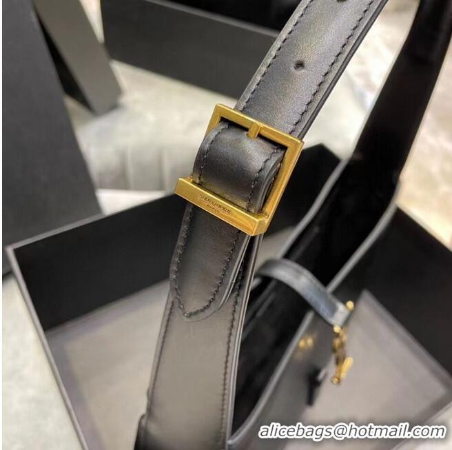 Grade Quality YSL TOP HANDLE BAG IN SHINY LEATHER Y687228 black