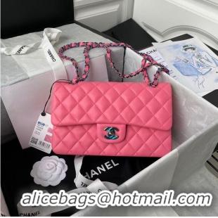 Top Quality Chanel Classic Flap Shoulder Bag Original Sheepskin leather Colors Buckle Medium A01113 Rose&Yellow