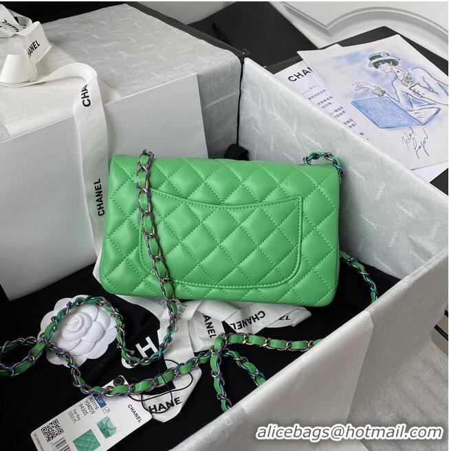 Top Grade Chanel Classic Flap Shoulder Bag Original Sheepskin leather Colors Buckle A01116 Green&Blue