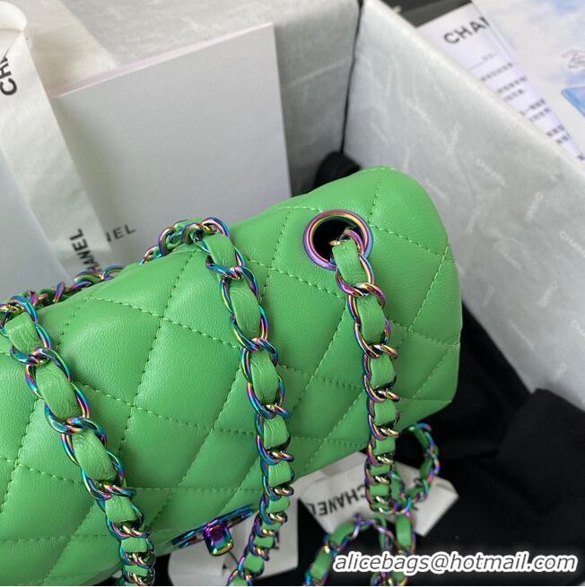 Top Grade Chanel Classic Flap Shoulder Bag Original Sheepskin leather Colors Buckle A01116 Green&Blue