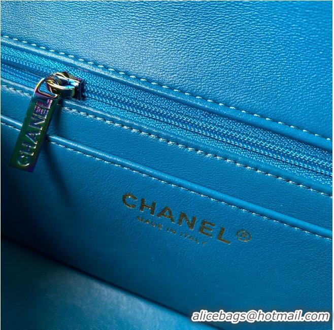 Top Grade Chanel Classic Flap Shoulder Bag Original Sheepskin leather Colors Buckle A01116 Green&Blue