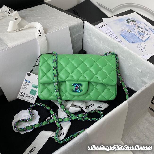 Top Grade Chanel Classic Flap Shoulder Bag Original Sheepskin leather Colors Buckle A01116 Green&Blue