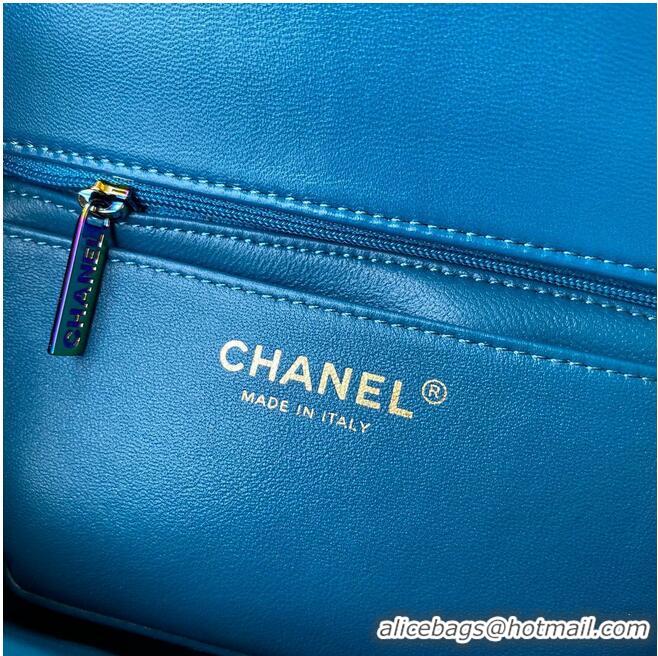 Good Quality Chanel Classic Flap Shoulder Bag Original Sheepskin leather Colors Buckle A01116 Yellow&Blue