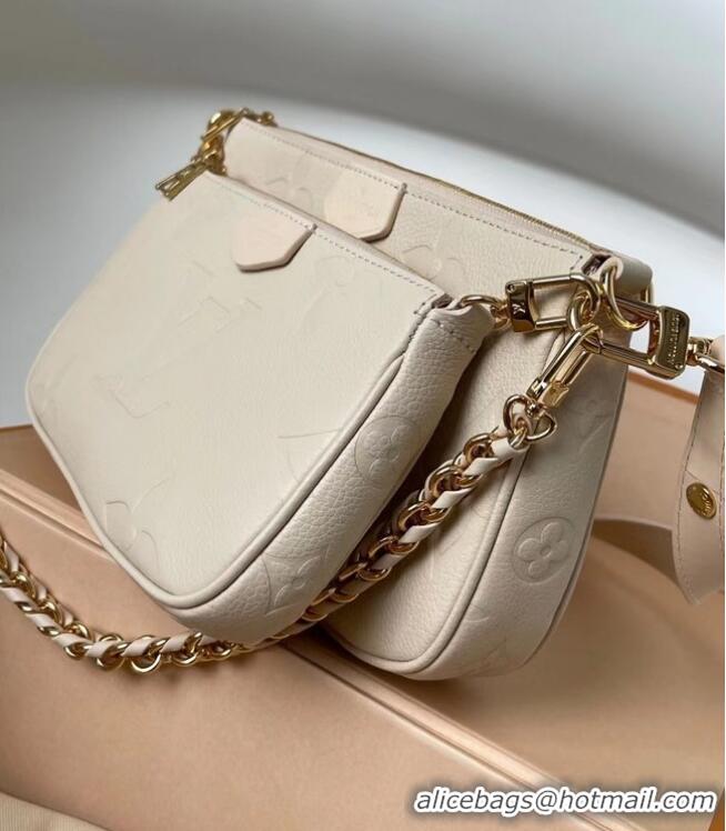 Good Quality Louis Vuitton Monogram Empreinte Original Leather M44823 Cream