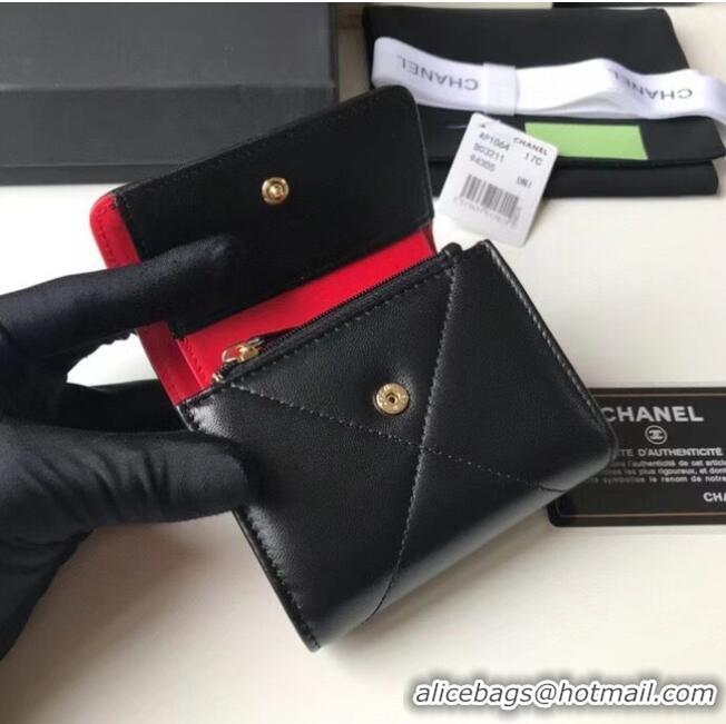 Buy Cheapest CHANEL 19 Wallet AP1064 Black