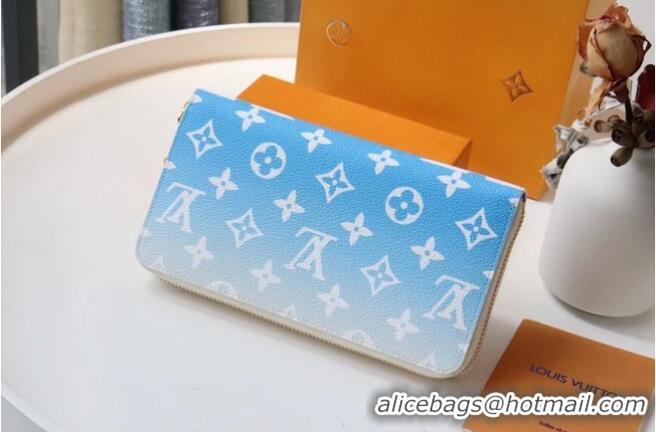 Buy Inexpensive Louis Vuitton Monogram Canvas ZIPPY WALLET M80361 Blue