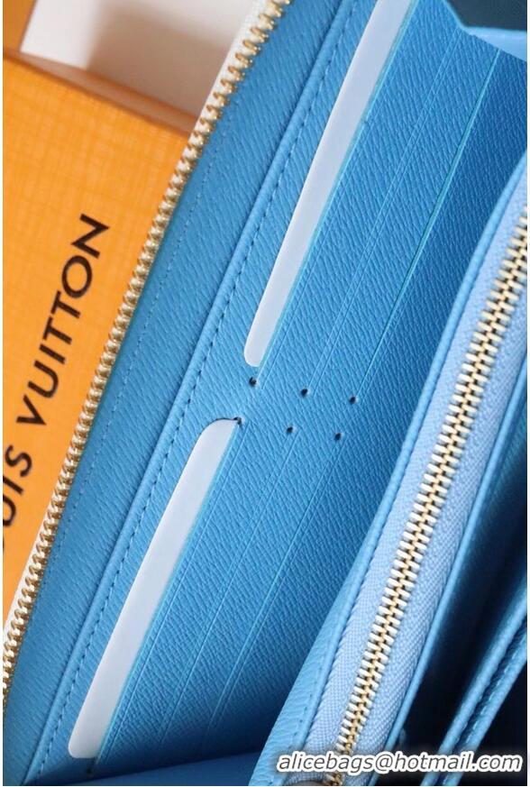 Buy Inexpensive Louis Vuitton Monogram Canvas ZIPPY WALLET M80361 Blue