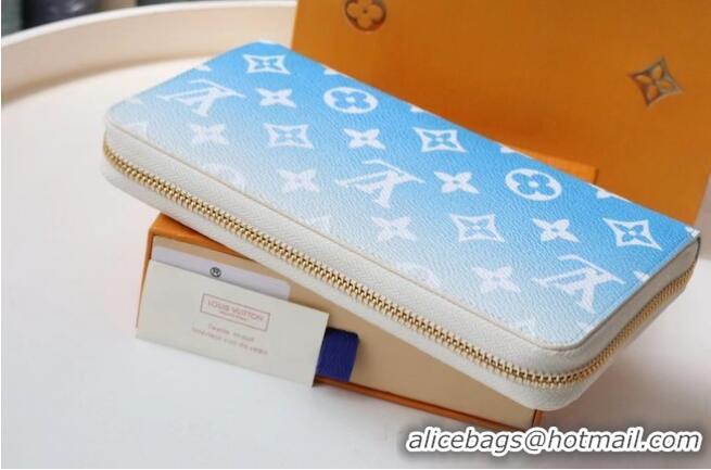 Buy Inexpensive Louis Vuitton Monogram Canvas ZIPPY WALLET M80361 Blue