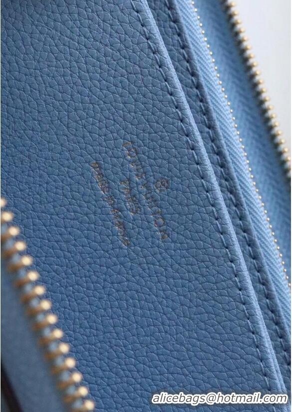 Well Crafted Louis Vuitton Monogram Empreinte ZIPPY WALLET M80403 blue