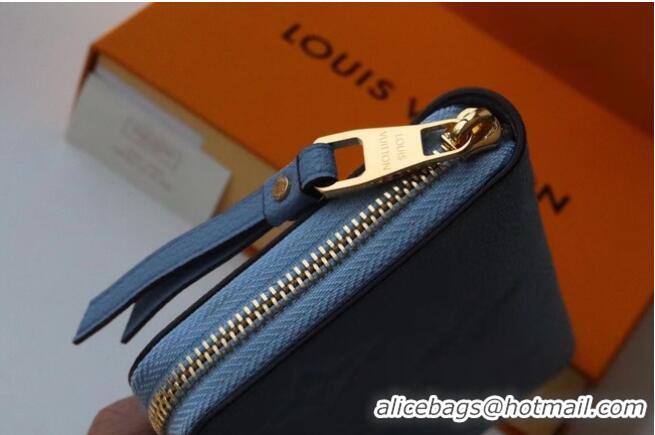 Well Crafted Louis Vuitton Monogram Empreinte ZIPPY WALLET M80403 blue