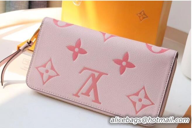 New Style Louis Vuitton Monogram Empreinte ZIPPY WALLET M80403 pink