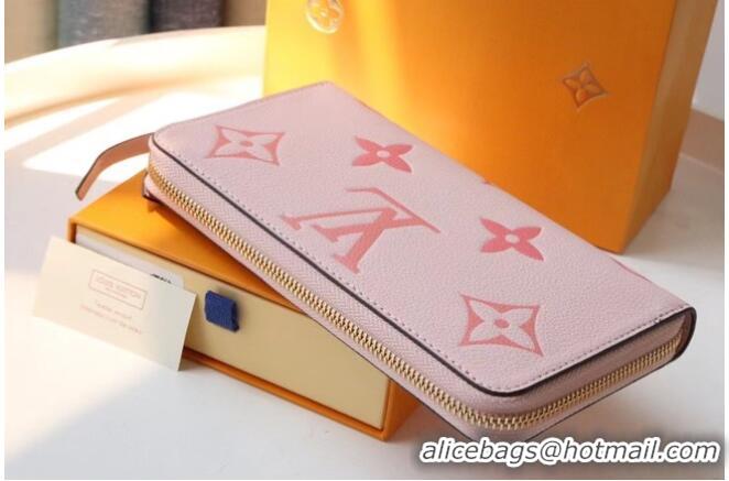 New Style Louis Vuitton Monogram Empreinte ZIPPY WALLET M80403 pink