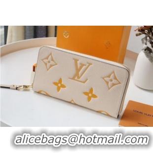 Top Design Louis Vuitton Monogram Empreinte ZIPPY WALLET M80403 Cream&Saffron