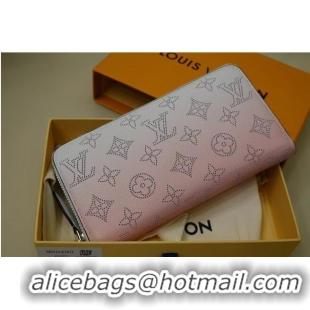 Best Price Louis Vuitton Mahina leather ZIPPY WALLET M80490 Gradient Pink