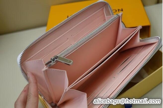 Best Price Louis Vuitton Mahina leather ZIPPY WALLET M80490 Gradient Pink