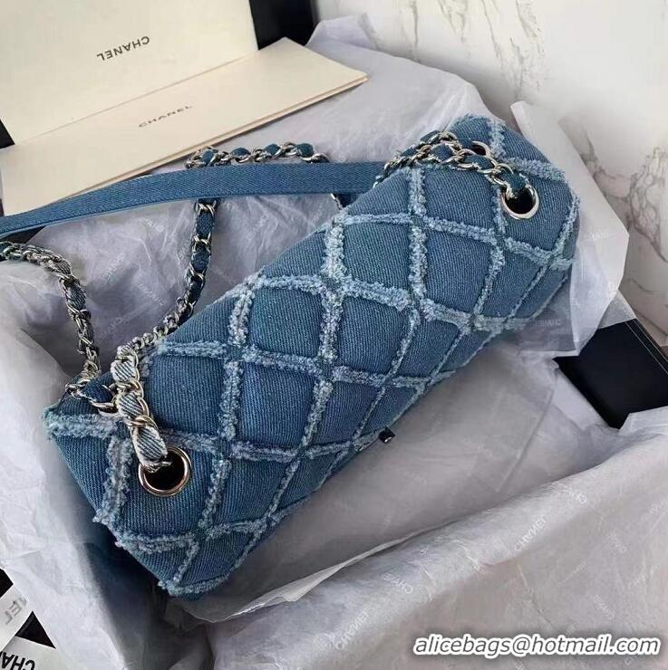 New Discount Design Chanel Denim Medium Flap Bag A57699 Blue 