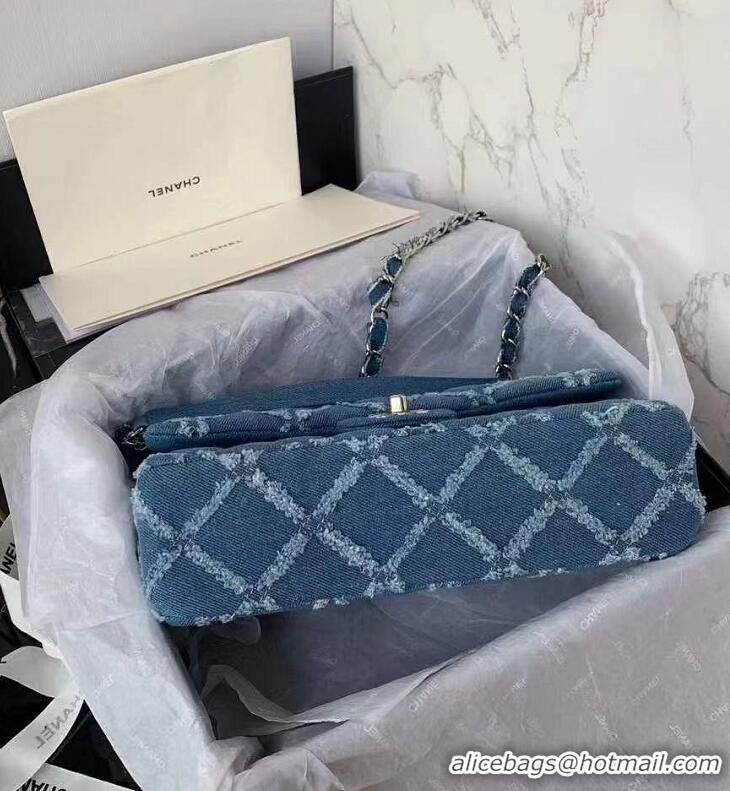 New Discount Design Chanel Denim Medium Flap Bag A57699 Blue 