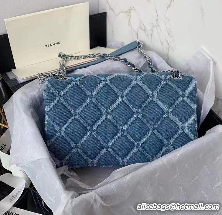 New Discount Design Chanel Denim Medium Flap Bag A57699 Blue 