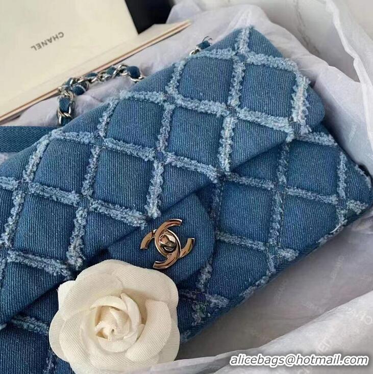 New Discount Design Chanel Denim Medium Flap Bag A57699 Blue 