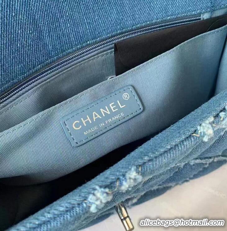 New Discount Design Chanel Denim Medium Flap Bag A57699 Blue 