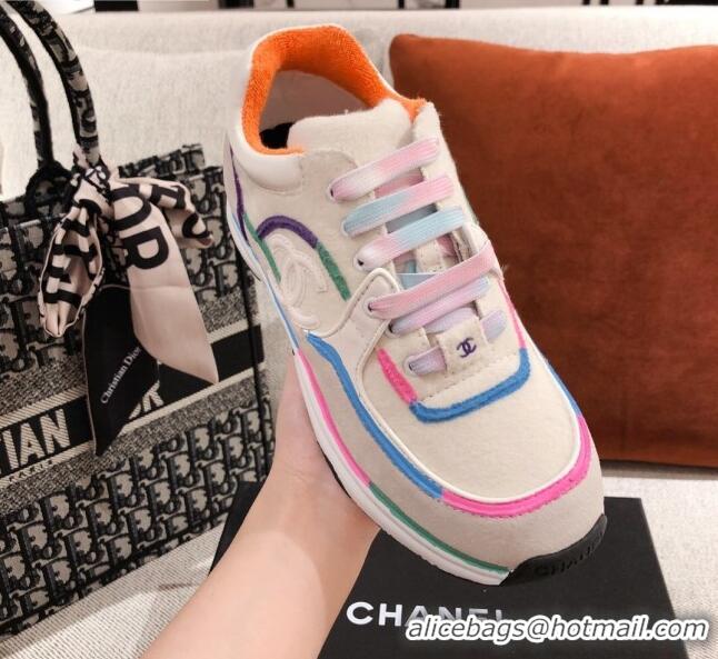 Fashion Chanel Suede Sneakers 031178 White 2021