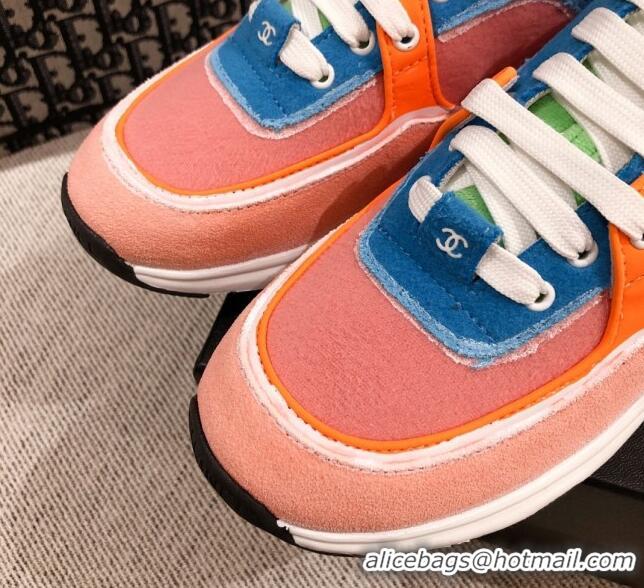 Lowest Price Chanel Suede Sneakers 031178 Orange 2021