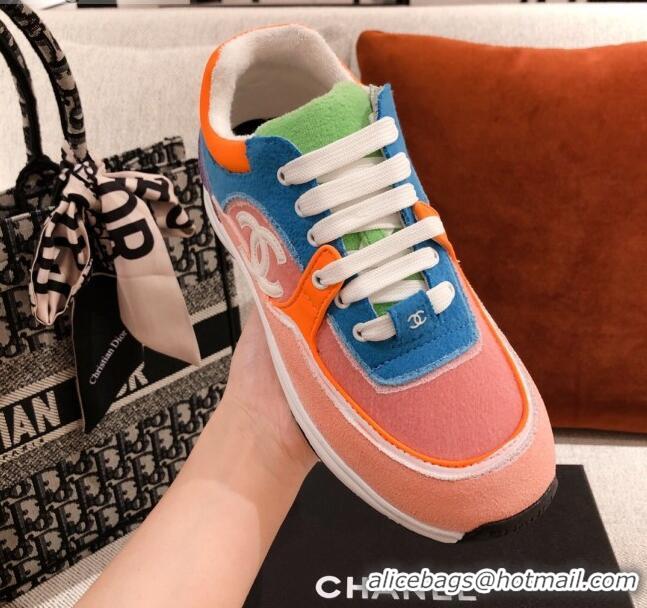 Lowest Price Chanel Suede Sneakers 031178 Orange 2021