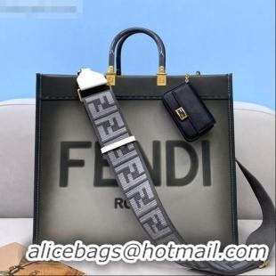 Classic Fendi Sunshine Gradient Leather Medium Shopper Bag FD2201 Grey 2021