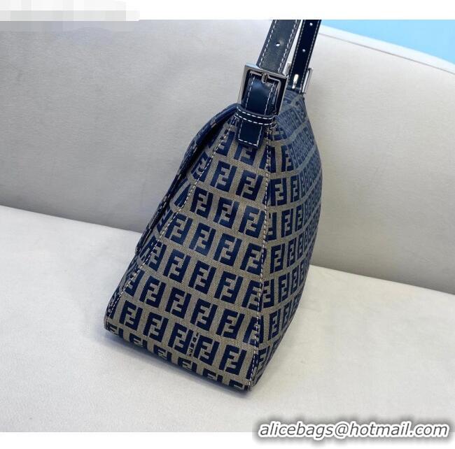 Buy Inexpensive Fendi Vintage Baguette FF Shoulder Bag F0121 Blue 2021