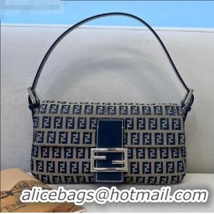 Buy Discount Fendi Vintage Baguette FF Shoulder Bag F0185 Blue 2021