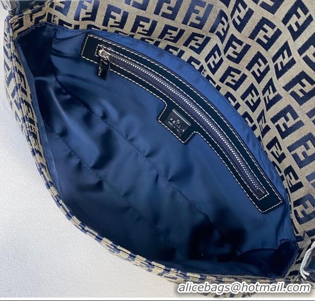 Buy Discount Fendi Vintage Baguette FF Shoulder Bag F0185 Blue 2021