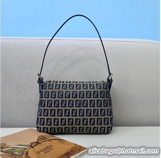 Low Cost Fendi Vintage Baguette FF Shoulder Bag FD0156 Blue 2021