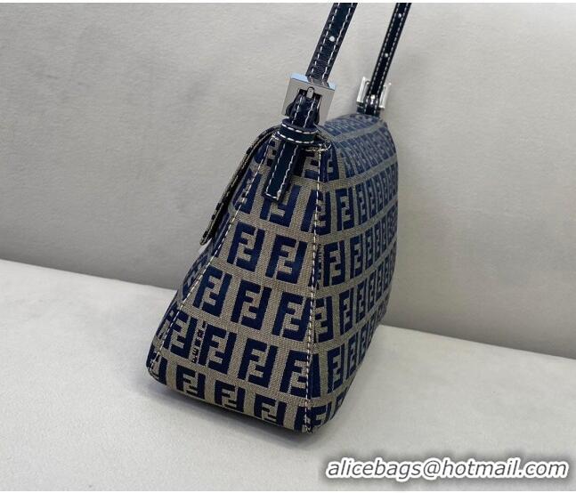 Low Cost Fendi Vintage Baguette FF Shoulder Bag FD0156 Blue 2021