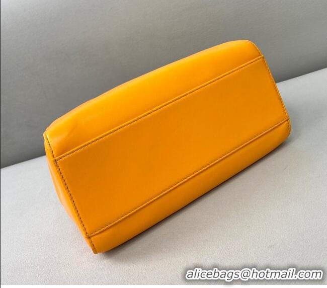 Trendy Design Fendi Peekaboo Iconic Mini Bag in FD2215 Orange Lambskin 2021