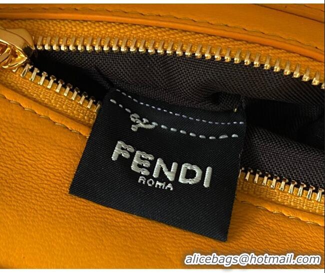 Trendy Design Fendi Peekaboo Iconic Mini Bag in FD2215 Orange Lambskin 2021