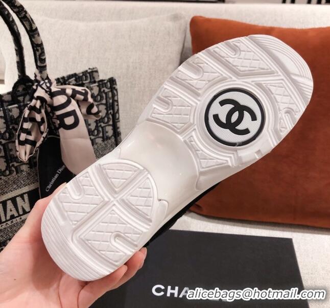 Low Price Chanel Suede Sneakers 031178 Black 2021