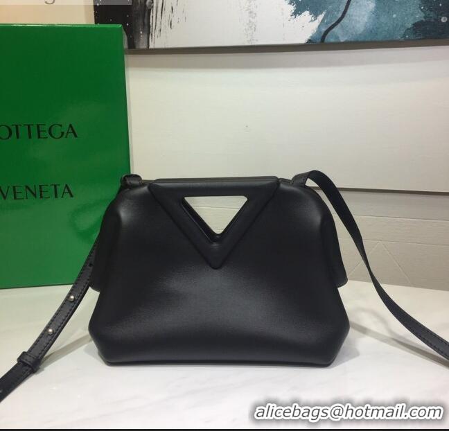 New Design Bottega Veneta Calfskin Small Point Top Handle Bag BV2349 Black 2021