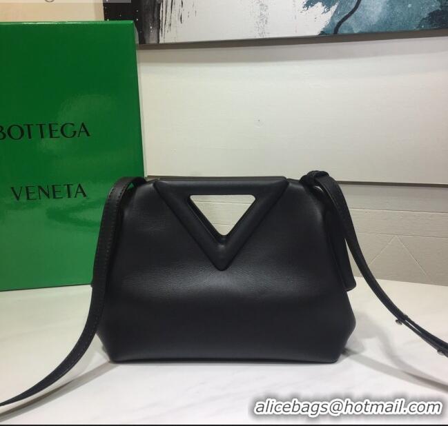 New Design Bottega Veneta Calfskin Small Point Top Handle Bag BV2349 Black 2021