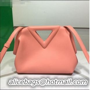 Promotional Bottega Veneta Calfskin Small Point Top Handle Bag BV2349 Peachy Pink 2021